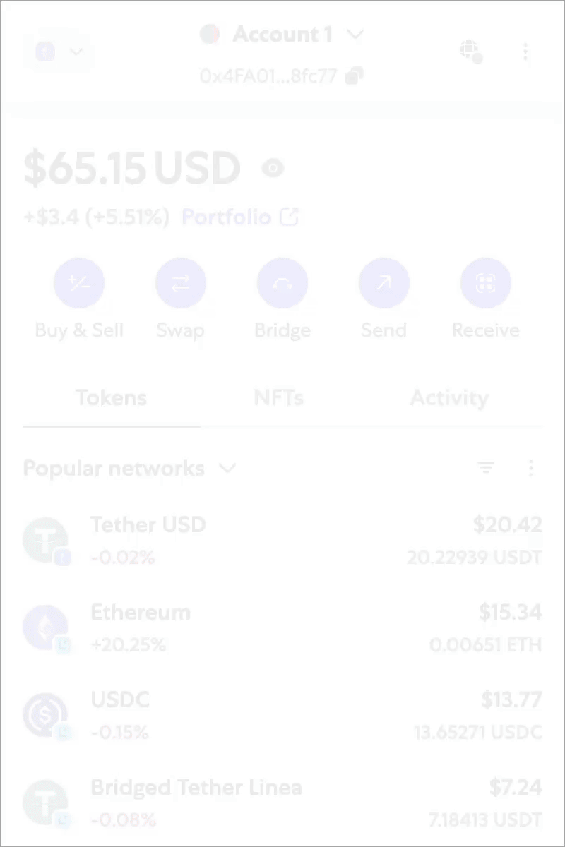 MetaMask extension add account or hardware wallet button