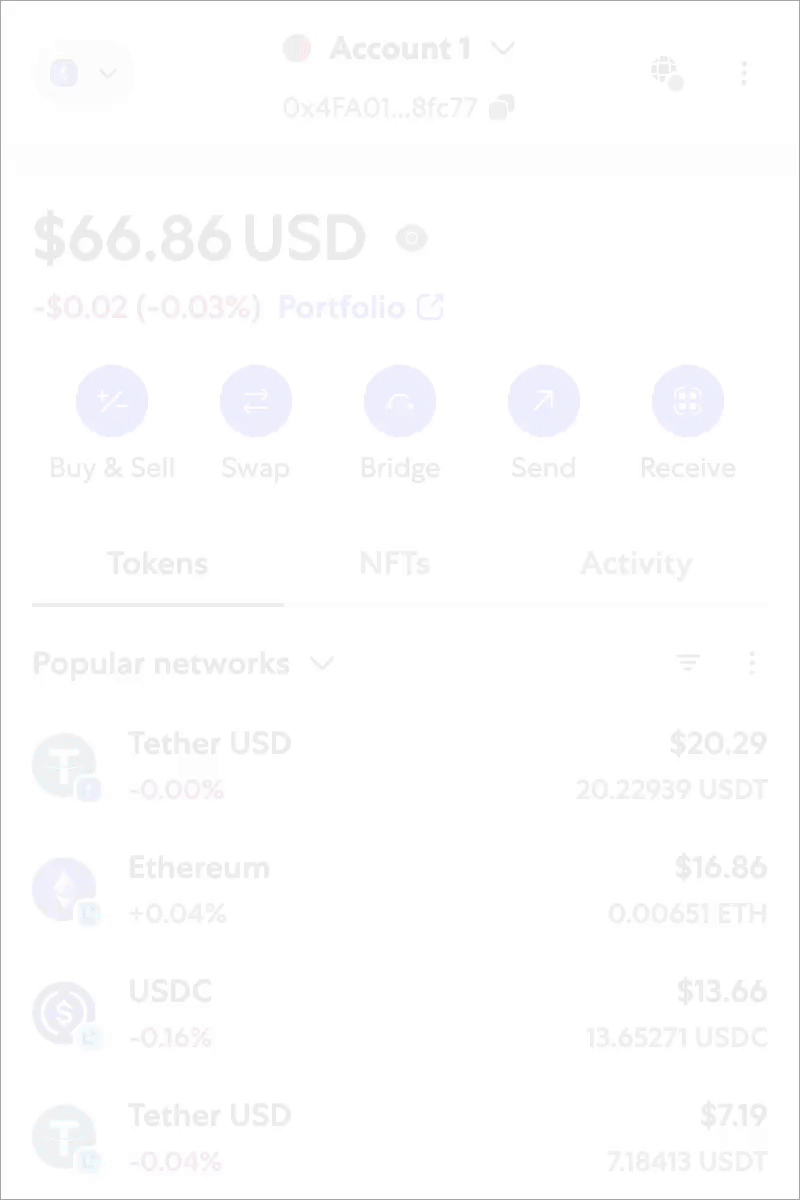 MetaMask extension locate add account menu button