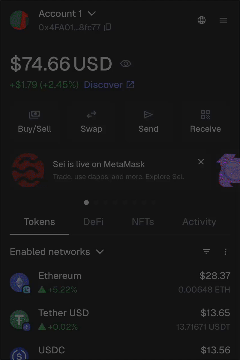 MetaMask extension locate advanced settings