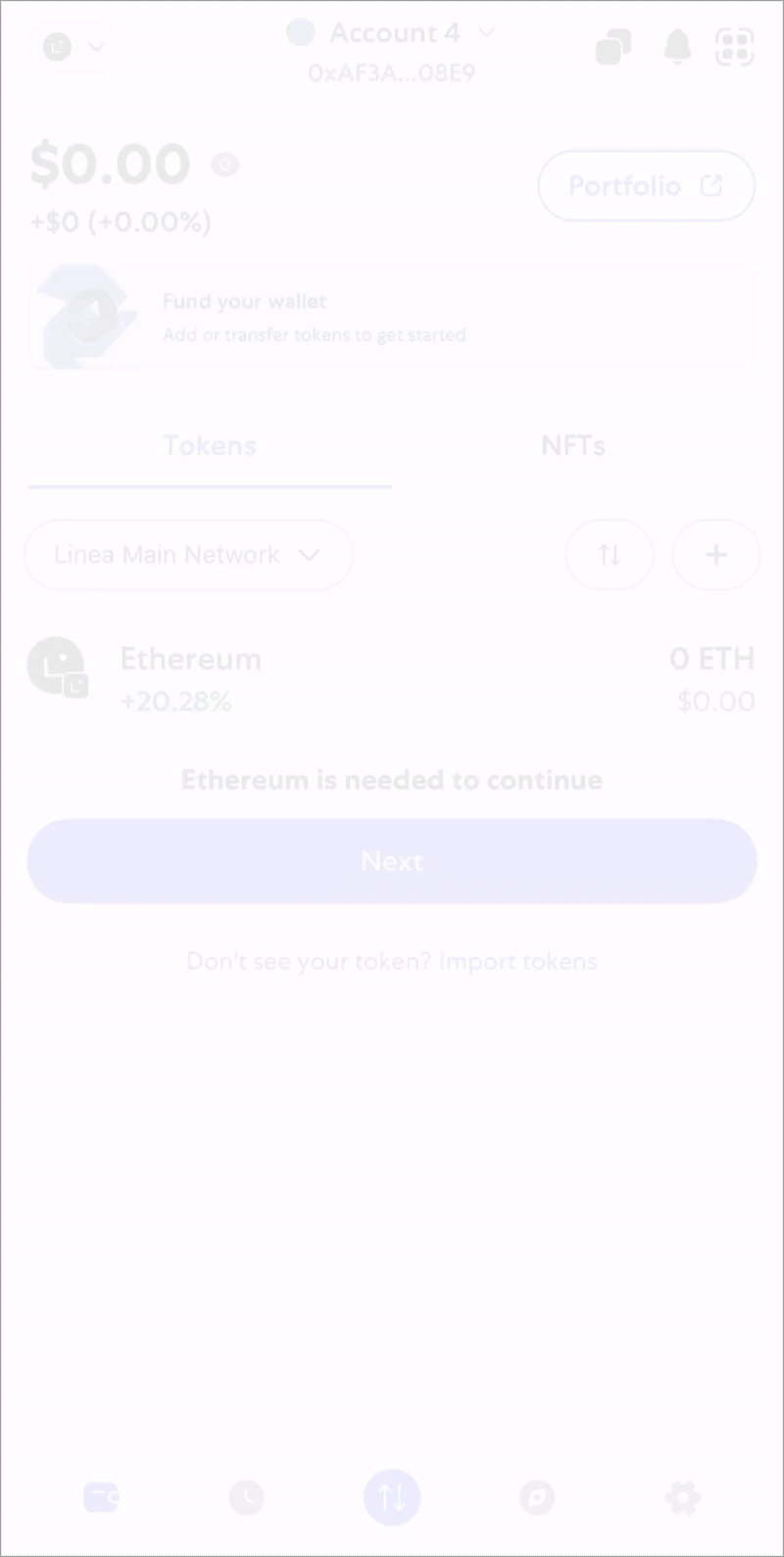 MetaMask mobile add account flow