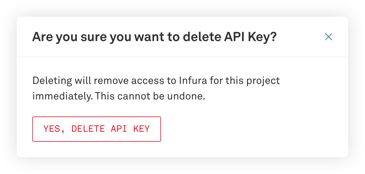 Confirm key
delete